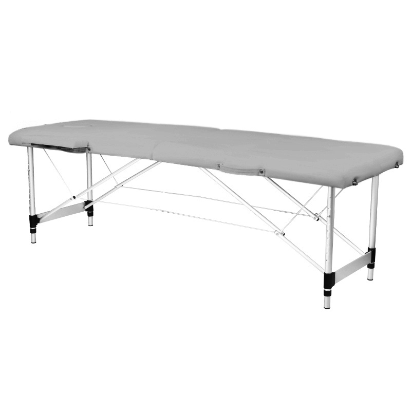 Klapp-Massageliege Aluminium Komfort 2-teilig Grau - Tragbar & Platzsparend