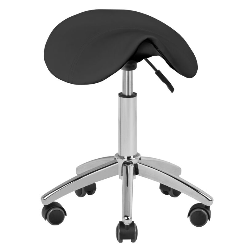 Kosmetikhocker AM-302 Schwarz - Stabiler Friseurstuhl für Salon & Spa