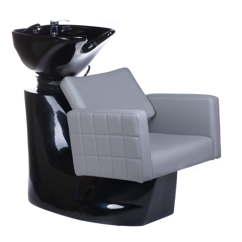 Eleganter Salon-Waschplatz mit Kunstleder-Polsterung - Friseur Waschbecken