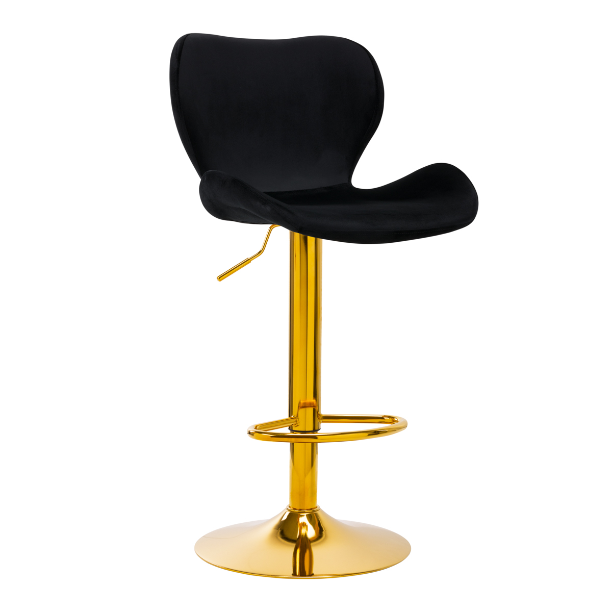 4RICO Salon Hocker Velours schmal drehbar