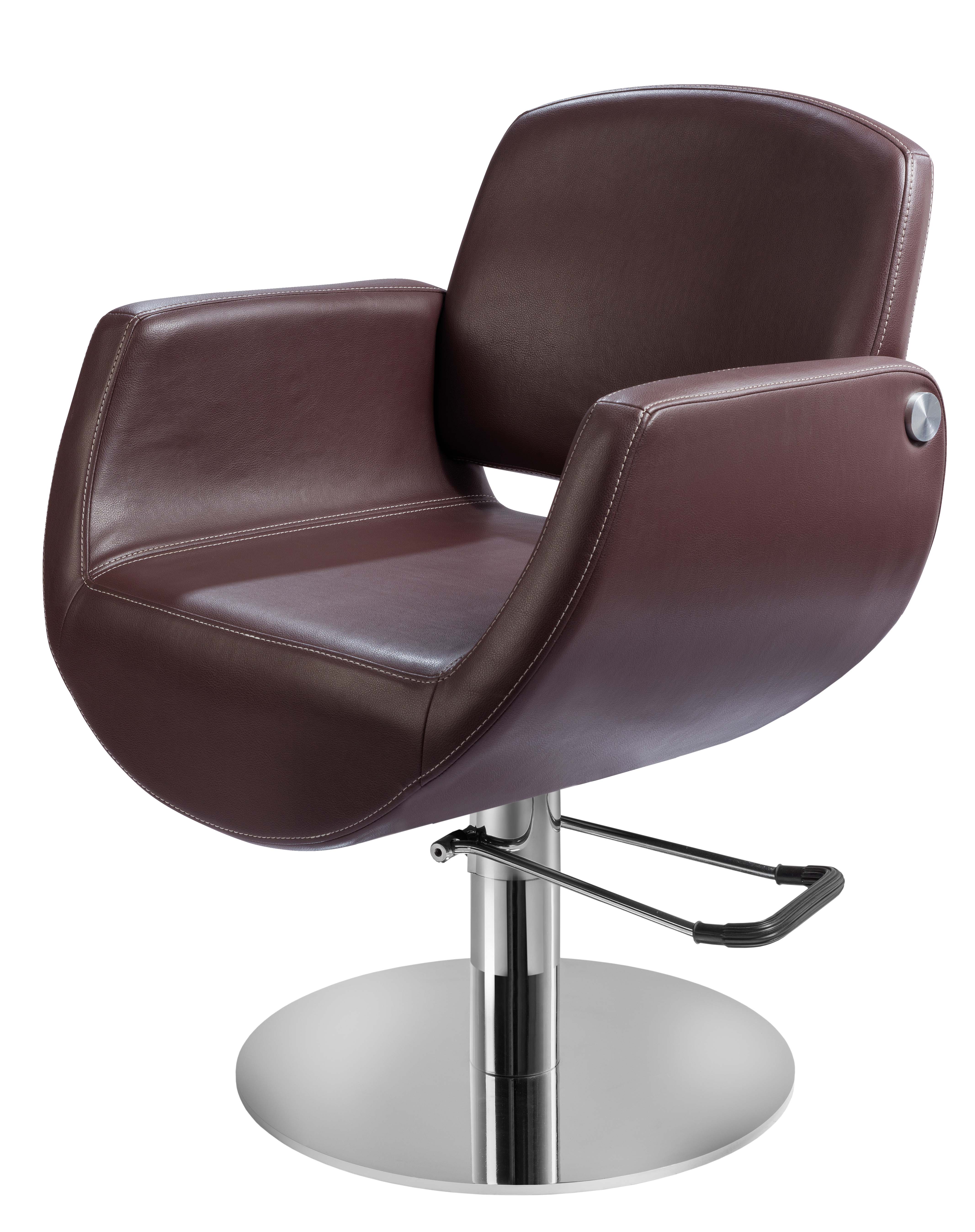 Friseurstuhl Zuerich Dunkelbraun Braun Salon