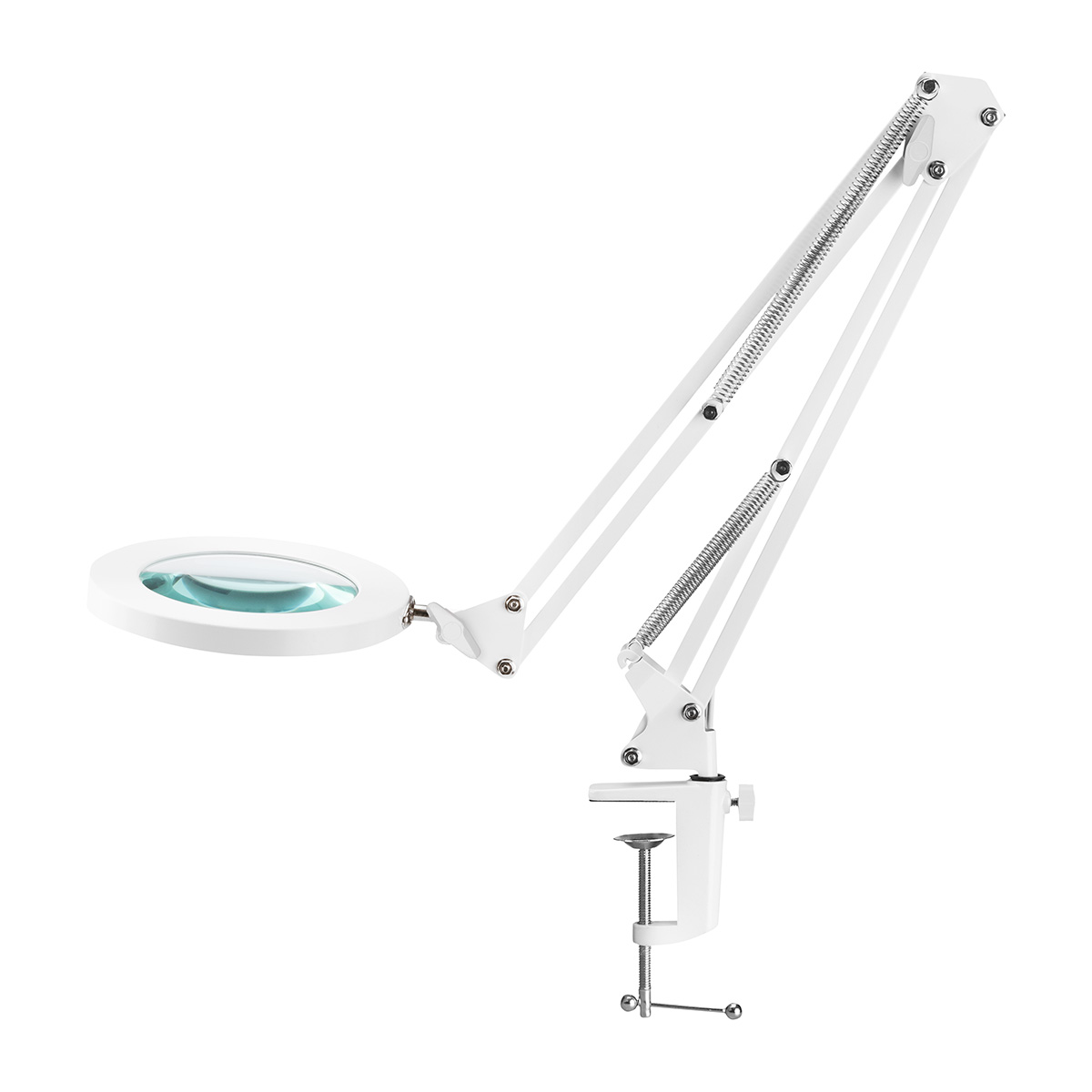 LED Lupe GLOW 308 Weiß - Arbeitsplatzlupe mit LED-Beleuchtung für Friseur & Kosmetik
