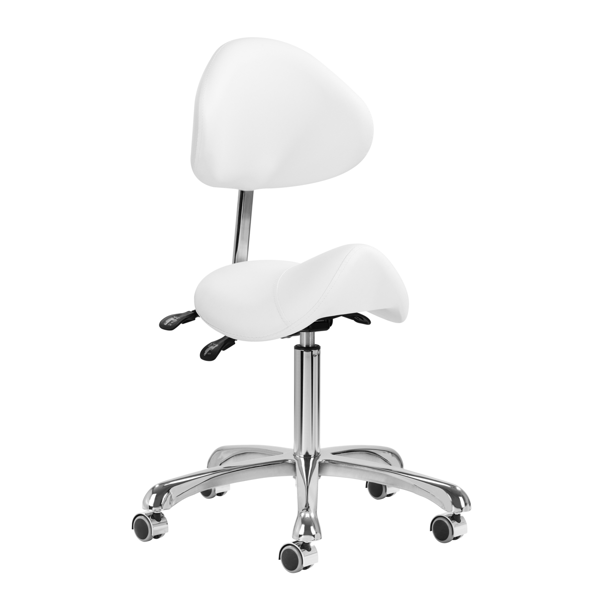Giovanni Kosmetik Hocker Weiß - Professioneller Friseurstuhl für Salon & Spa