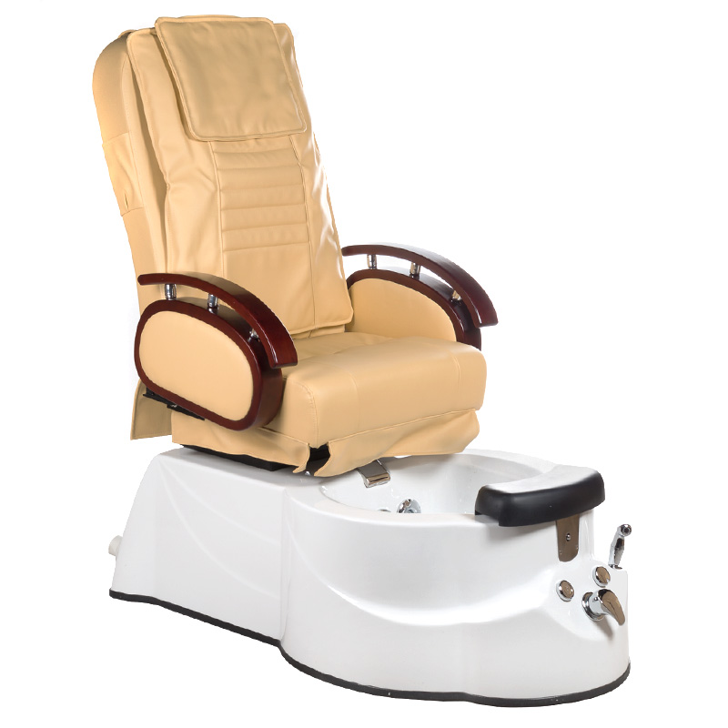 Wellness Premium Pediküre-Liege mit Massage in Beige