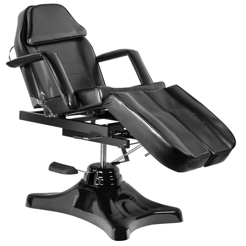 Hydraulische Kosmetikliege A-234C Pedi Schwarz - Professionelle Fußpflegliege mit Elektromotor