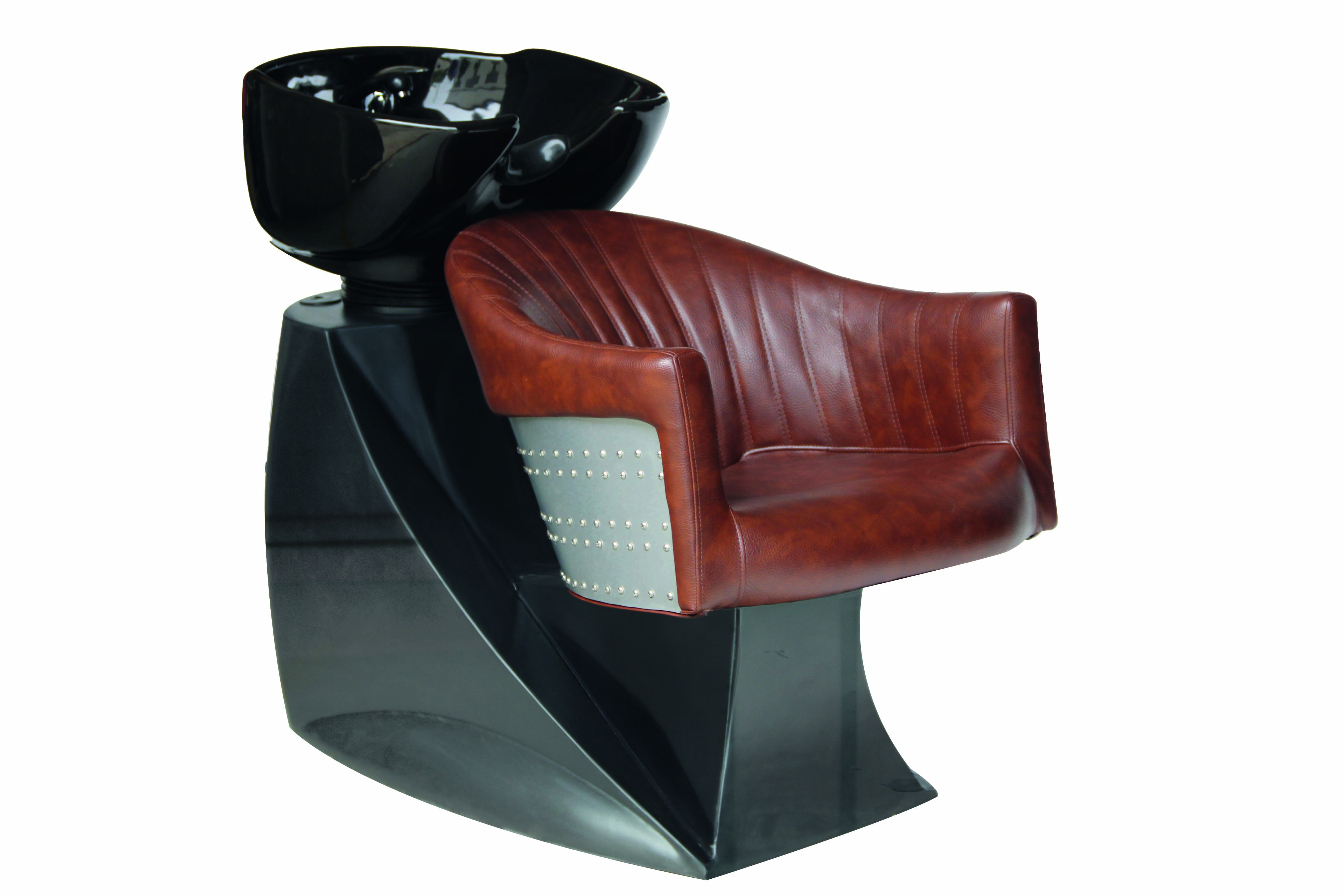 Waschplatz Tropez Saeule Cognac Schwarz Salon