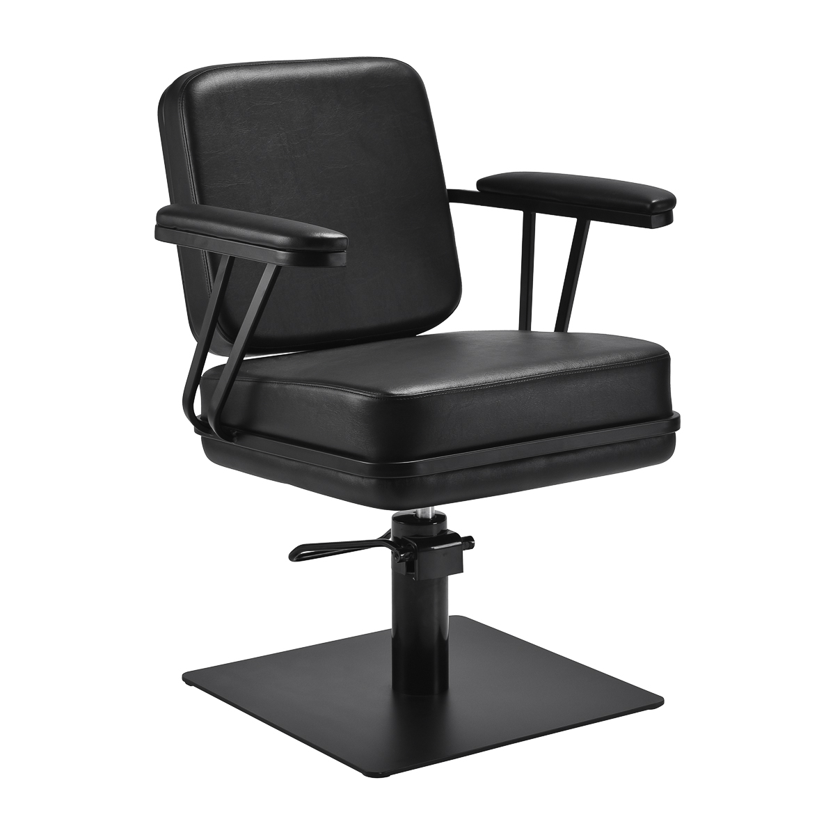 Gabbiano Friseurstuhl Madryt Schwarz – Professioneller Salon-Stuhl mit ergonomischem Design