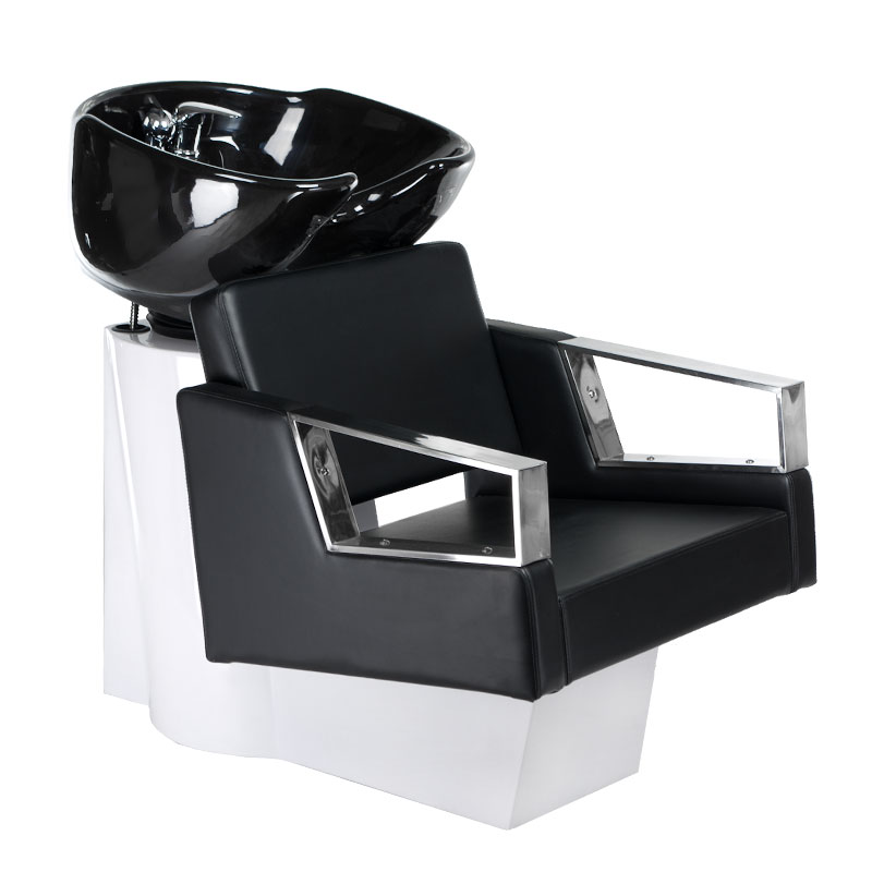 Premium Salon Waschplatz mit verstellbarer Keramikschale - Friseurmöbel