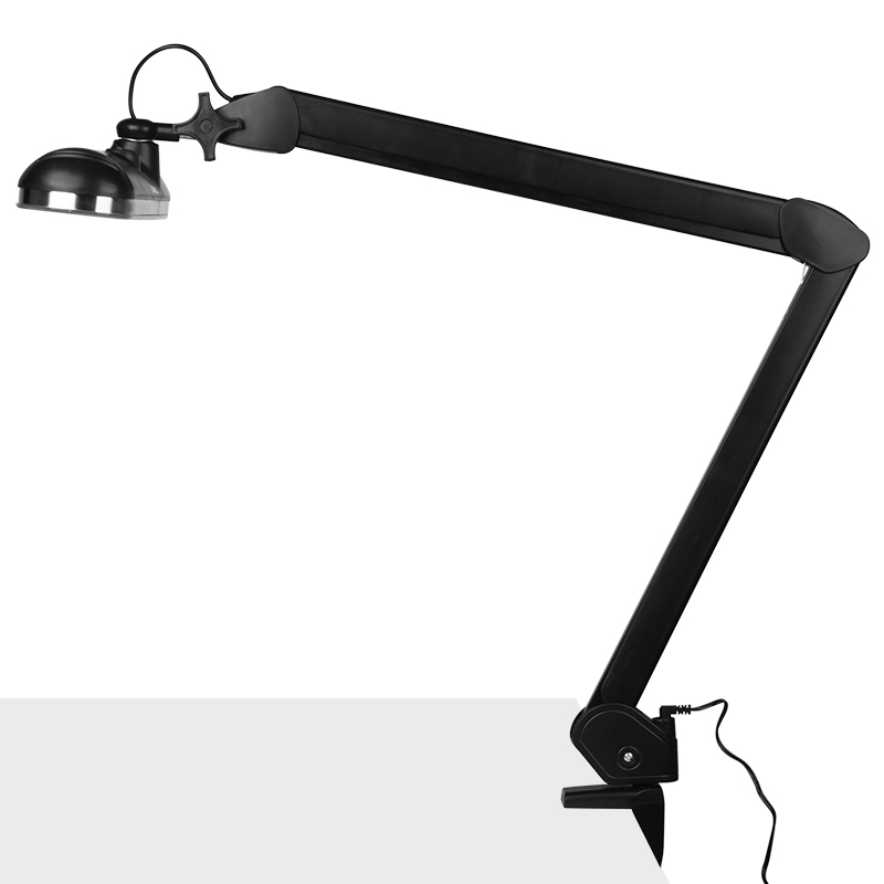 ELEGANTE 801-L LED Werkstattlampe mit Schraubstöckchen und dimmbarer Lichtstärke in Schwarz