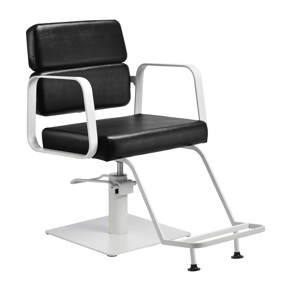 Gabbiano Friseurstuhl Porto Weiß Schwarz