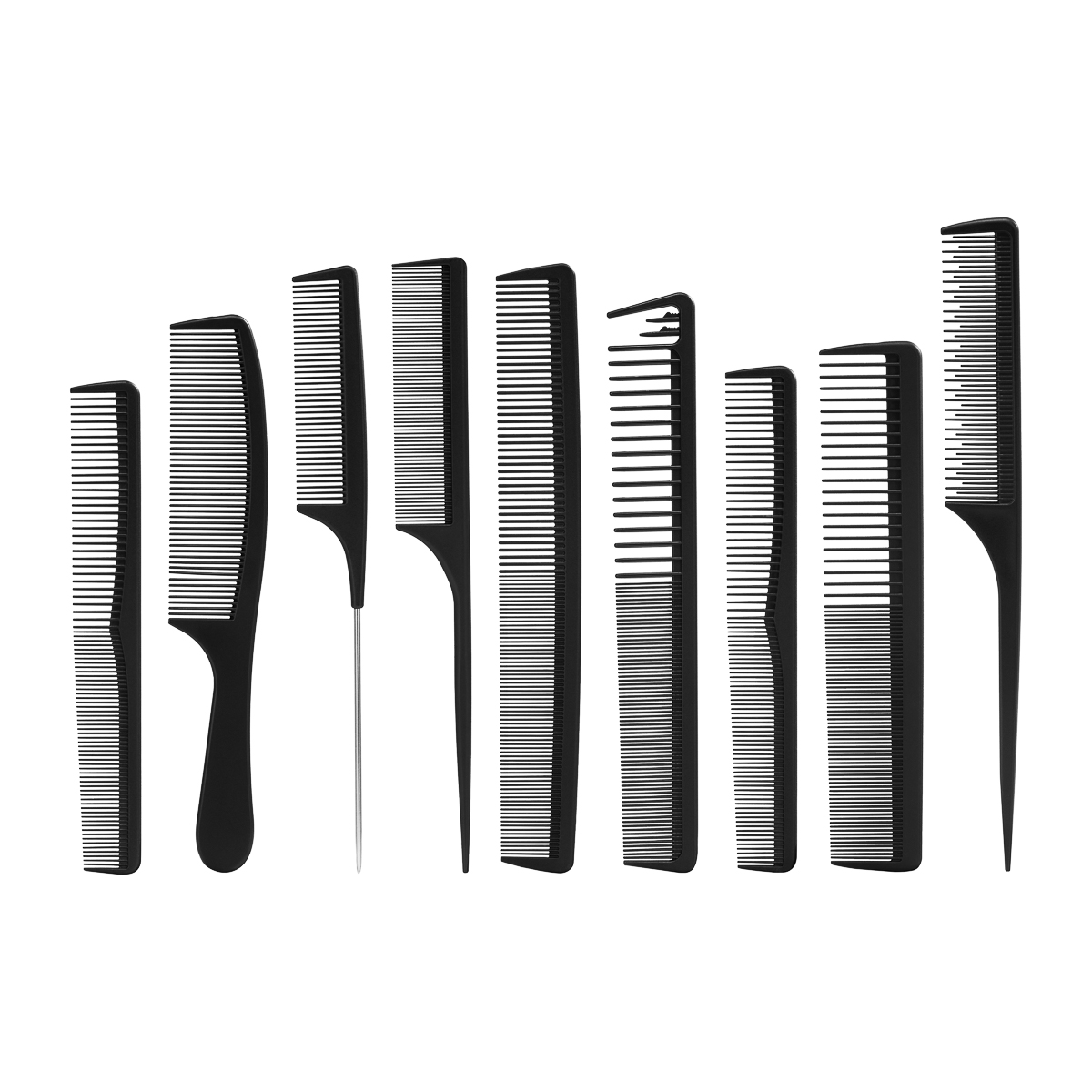 Carbon Kamm Set N-20 - 9er Pack Premium Friseurkämme
