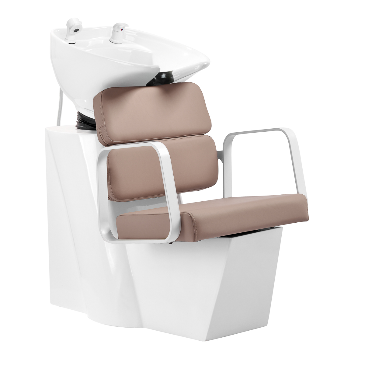 Gabbiano Friseurwaschstation Porto Weiß Beige – Luxusausstattung