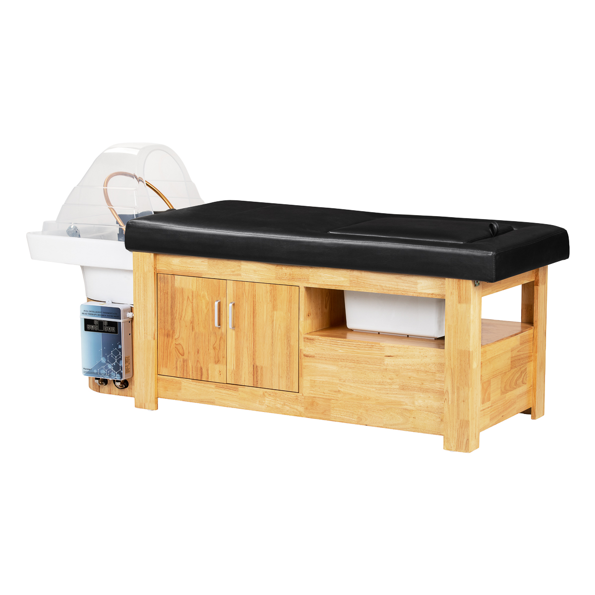 Gabbiano Friseurwaschbecken Head Spa Bali mit Liege in Schwarz