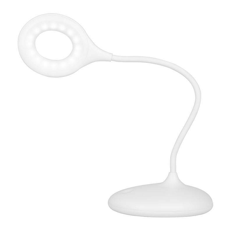 Ring-Schreibtischleuchte LED Snake Weiß – Flexibel
