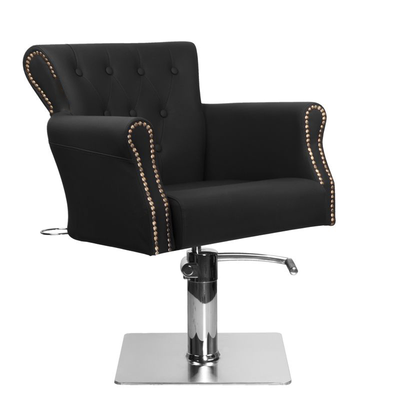 Professioneller Hair System Friseurstuhl 8541 - Schwarz für Salon & Friseur