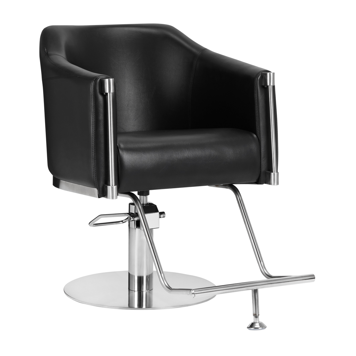 Gabbiano Friseurstuhl Burgos schwarz - Hydraulisch höhenverstellbar