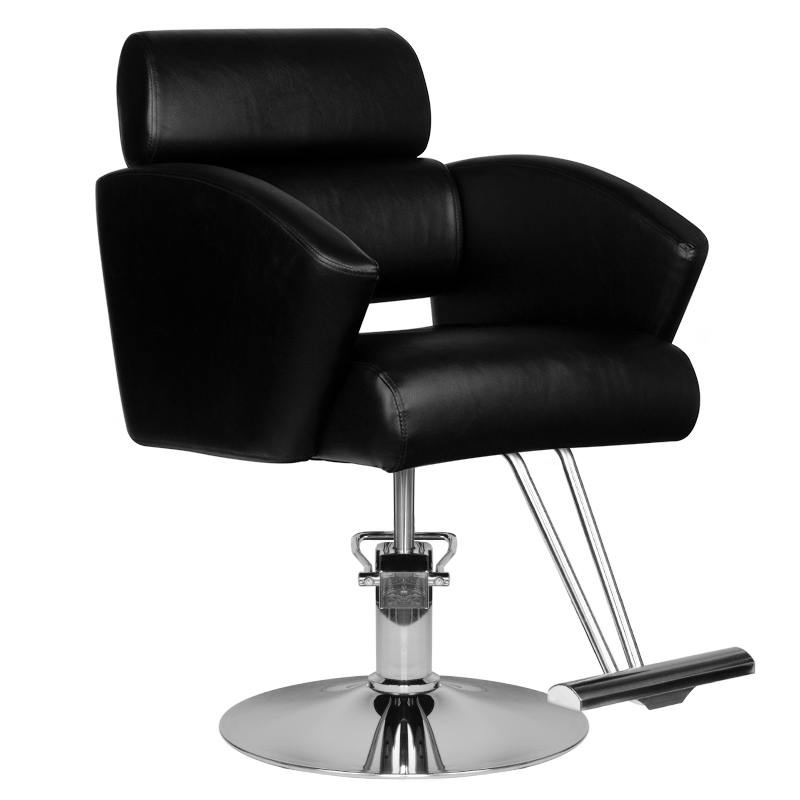 Friseurstuhl HS02 Schwarz - Professioneller Salon-Stuhl für Friseure