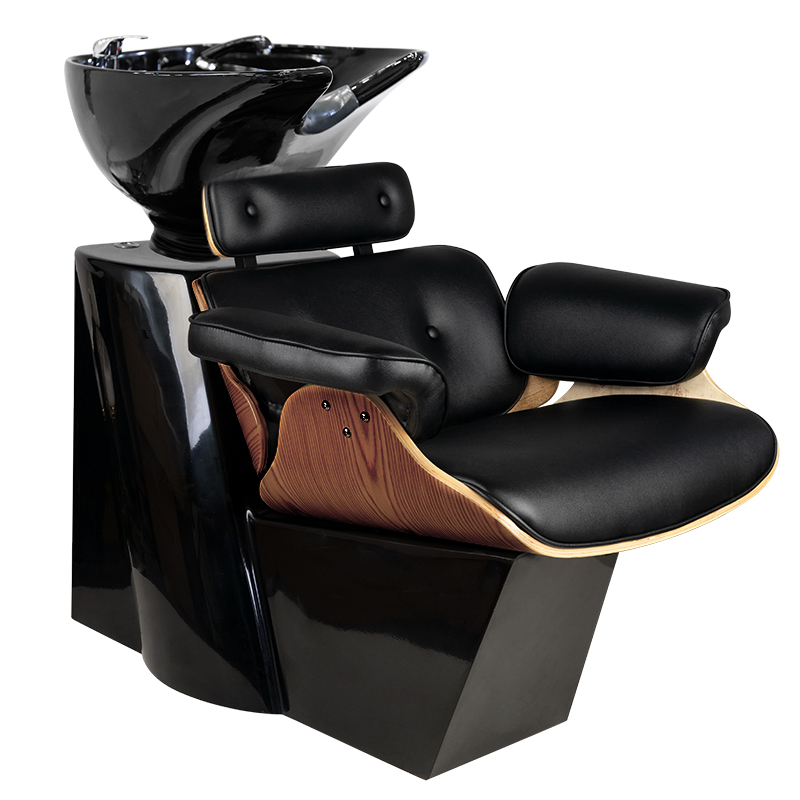 Gabbiano Friseurwaschbecken Florenz Nussbaum Schwarz – Modern