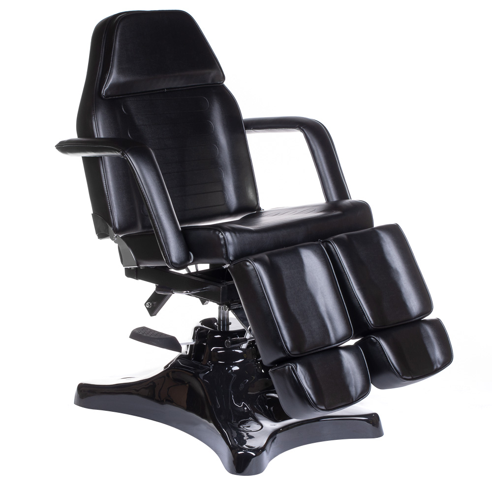 Professional Black Pediküre Hydraulikliege - Höhenverstellbare Kosmetikliege