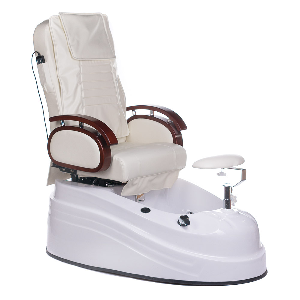 Spa-Comfort Pediküre Liege Braun - Elektr. verstellbar mit Hydromasażwanne