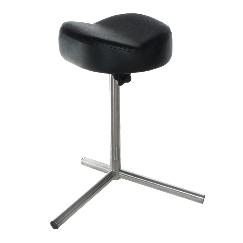 Elegante Pediküre Liege Schwarz - Höhenverstellbar 51-66cm