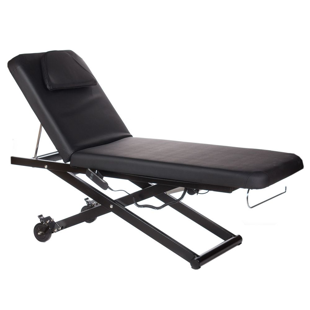 Premium Elektrische Massageliege Schwarz - Höhenverstellbar mit Fernbedienung