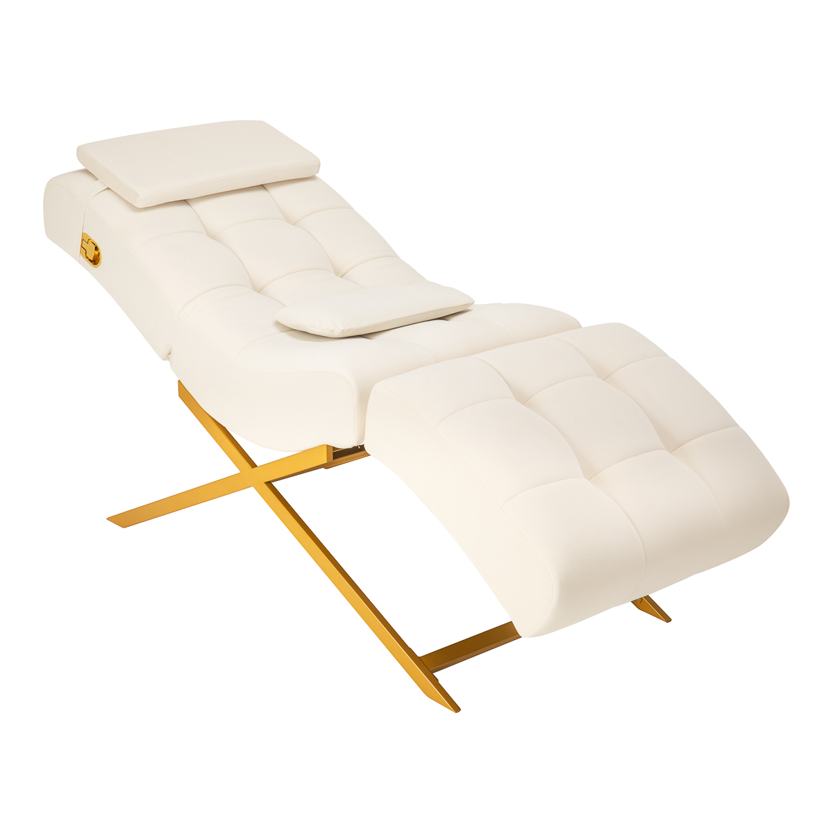 SILLON Umbra Wimpernbehandlungsstuhl weiß mit Goldgestell