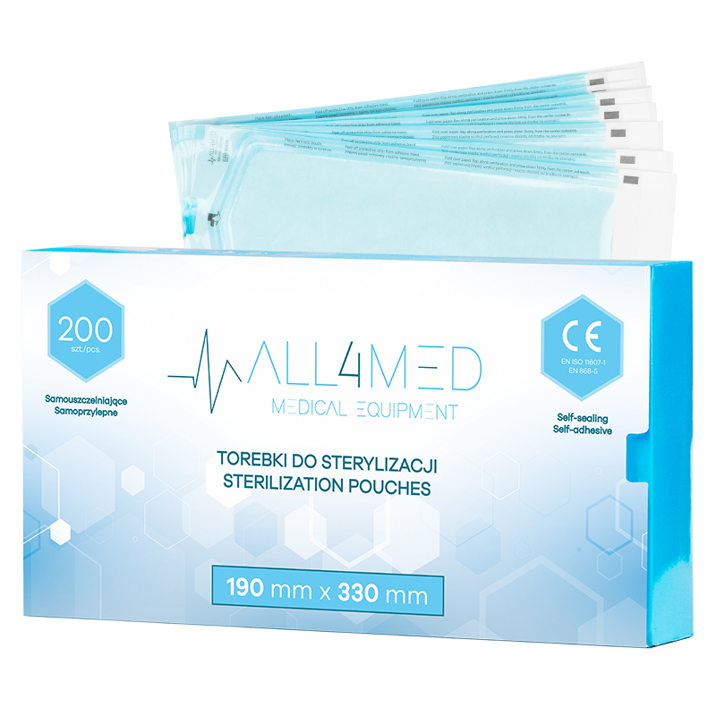 All4med Autoklav-Sterilisationsbeutel 190x330mm 200er