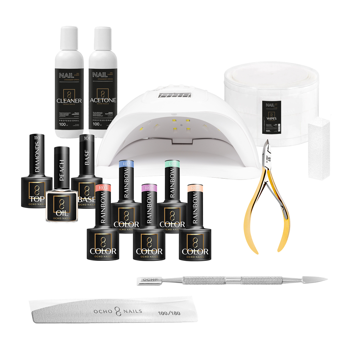 Hybrid-Starterkit 4 - Nagelstyling Set mit LED-Lampe