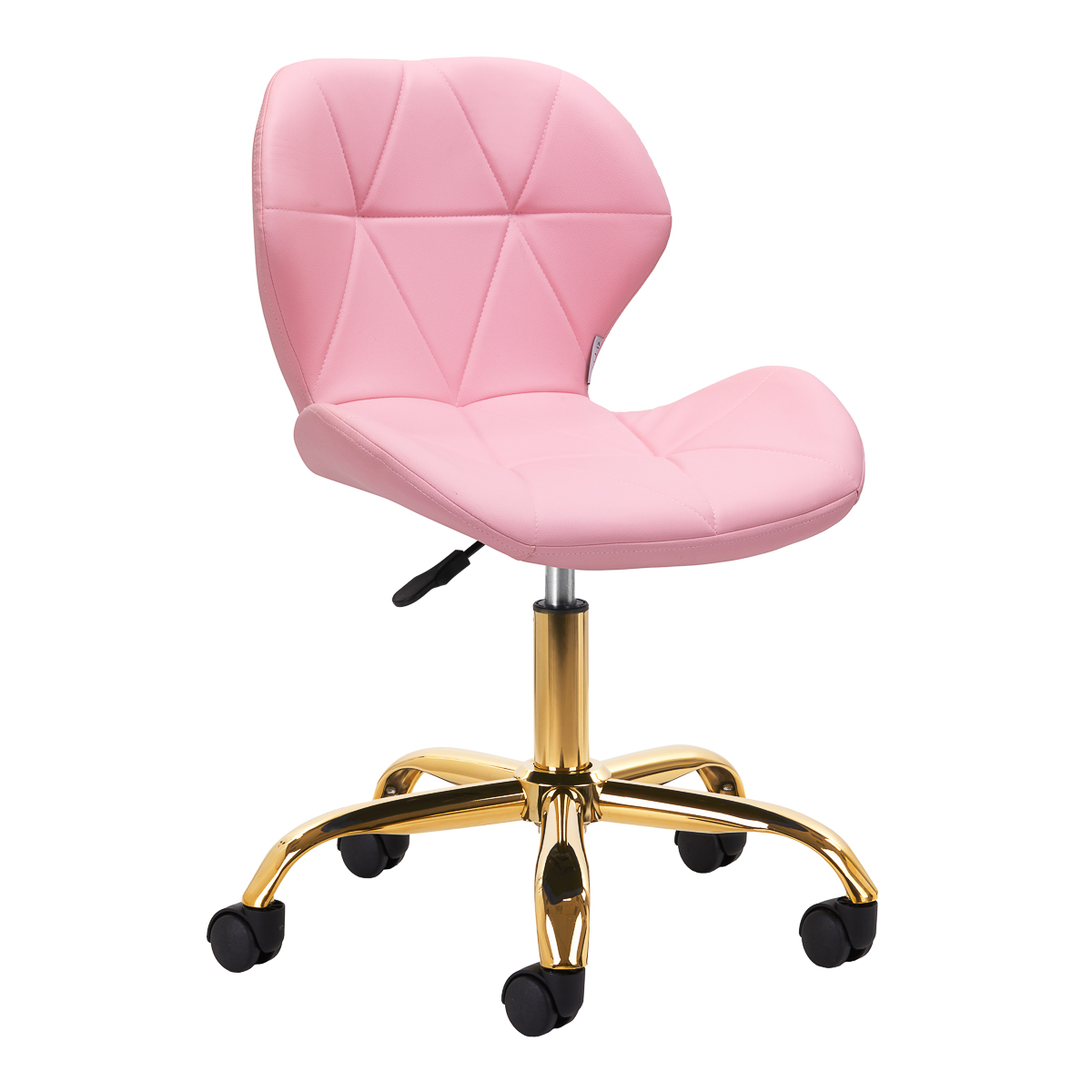 Rosa Kosmetikhocker QS-06G - Friseur Sitzmöbel für Salon & Friseurstudio