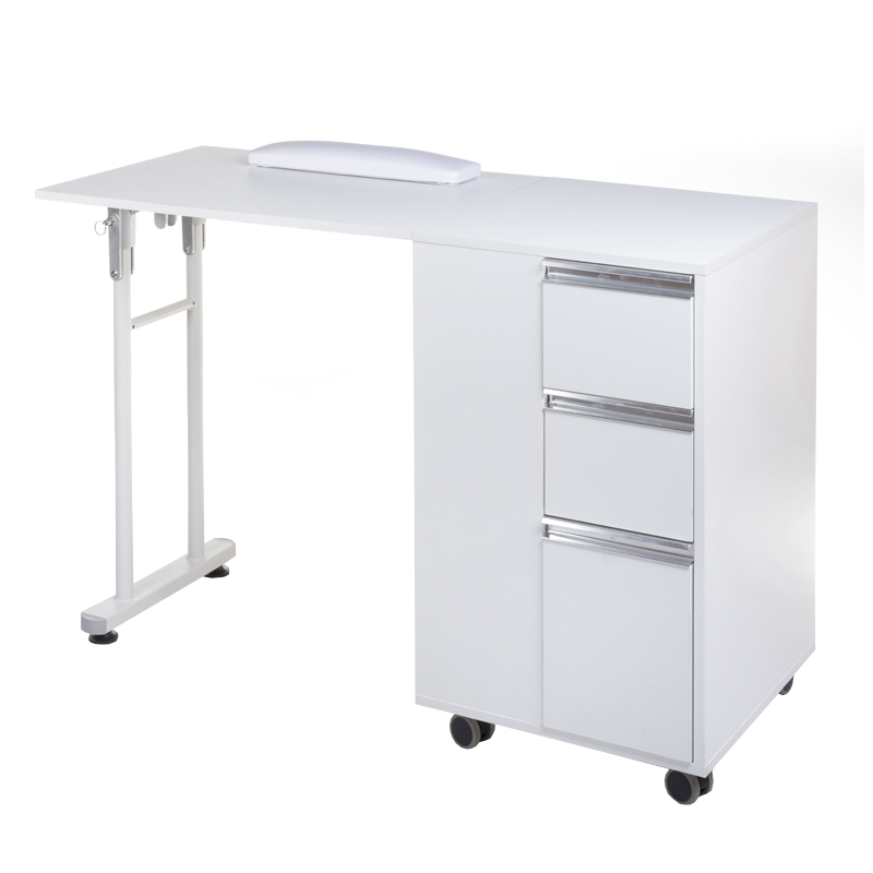 Klappbarer Maniküretisch Professional 2in1 - weiß | Salon Arbeitstisch
