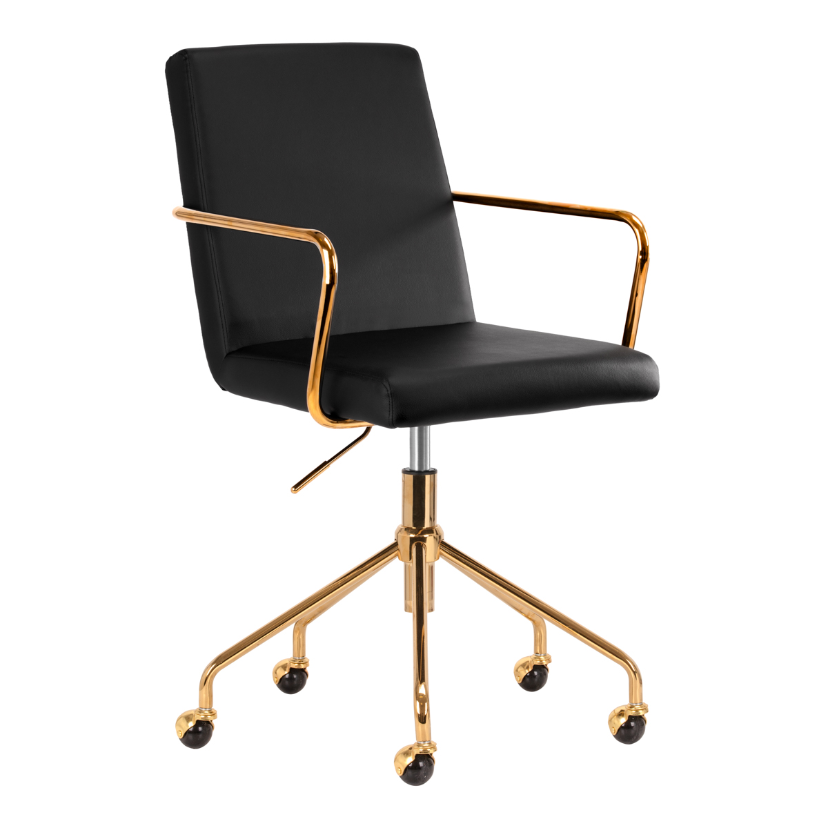 Kosmetikstuhl QS-OF211G schwarz - Professioneller Friseurstuhl für Salon & Spa