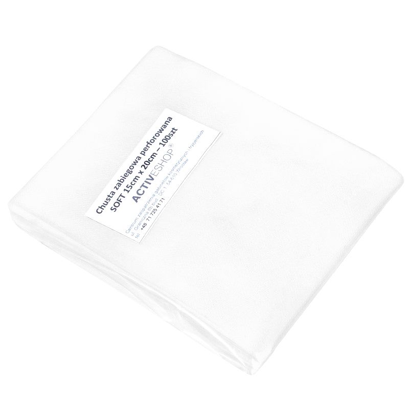 Einweg-Kosmetiktücher perforiert weiß 100 Stück 15x20 cm für Behandlungen und Kosmetik