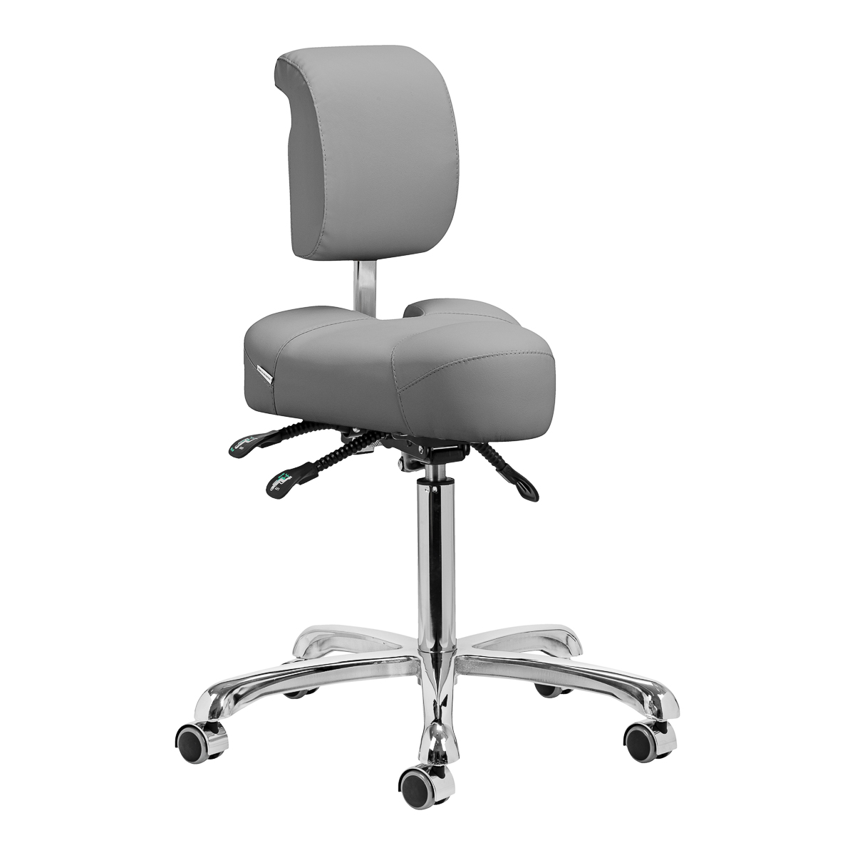 Podologiehocker Giovanni 1005 Grau – Ergonomischer Friseurhocker