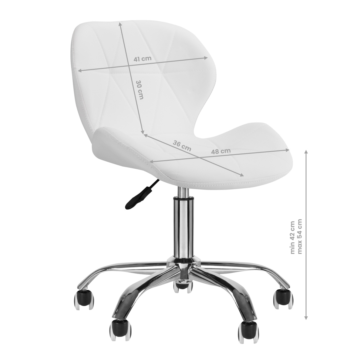 Kosmetik Hocker QS-06 Weiß - Friseur & Salon Arbeitshocker