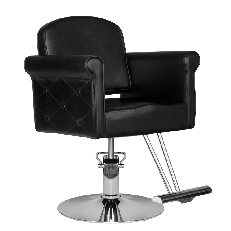 Hair System Friseurstuhl HS69 Schwarz – Premium Friseursessel mit Hydraulik