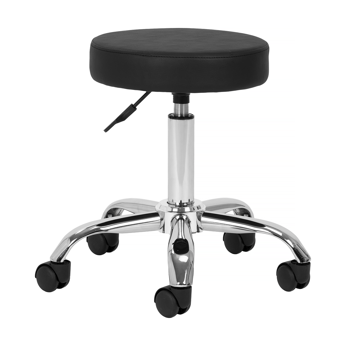 Kosmetikhocker schwarz AM-310 - Praktischer Friseurstuhl für Salon und Beauty