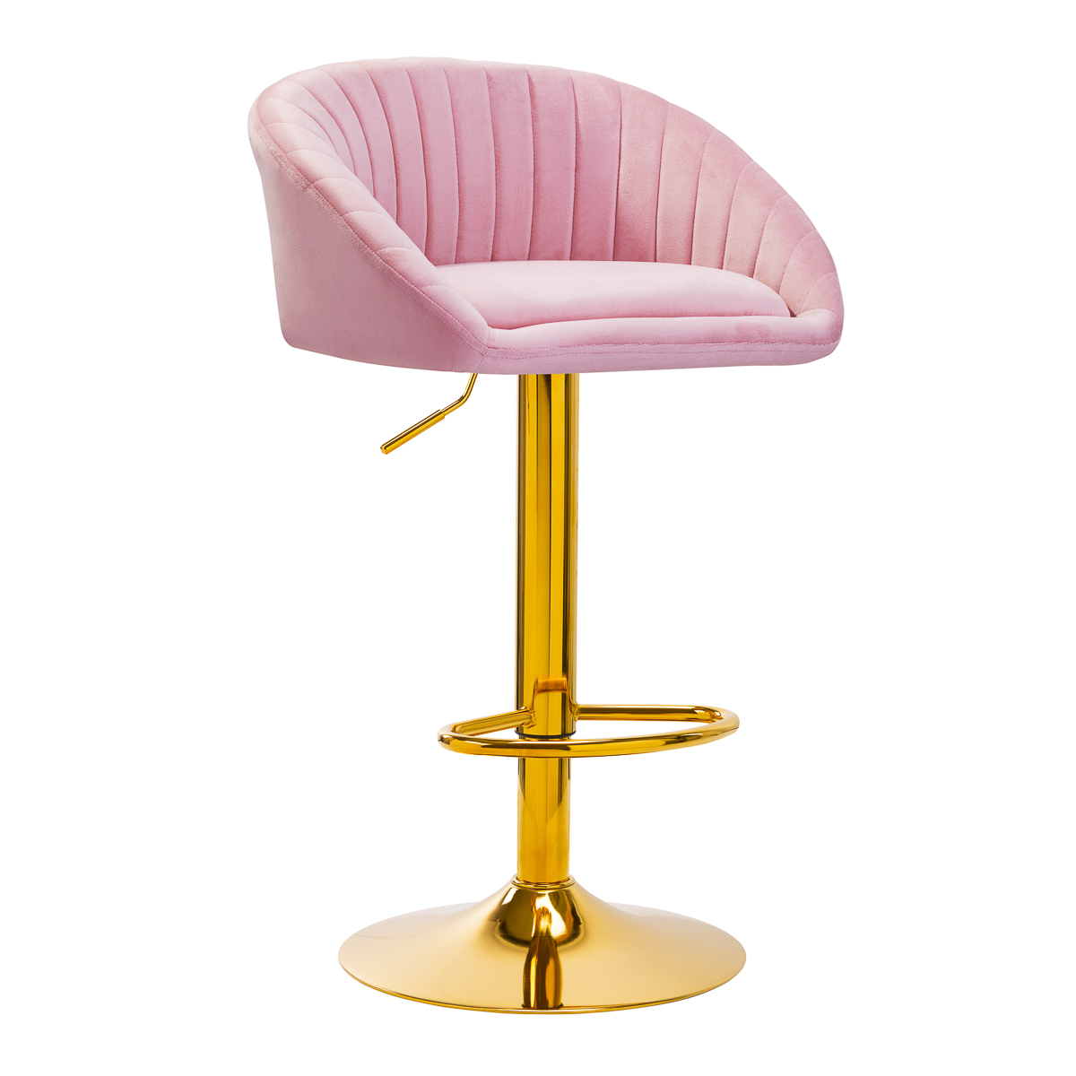 4RICO Salonhocker Rosa - Friseursalon Barhocker drehbar