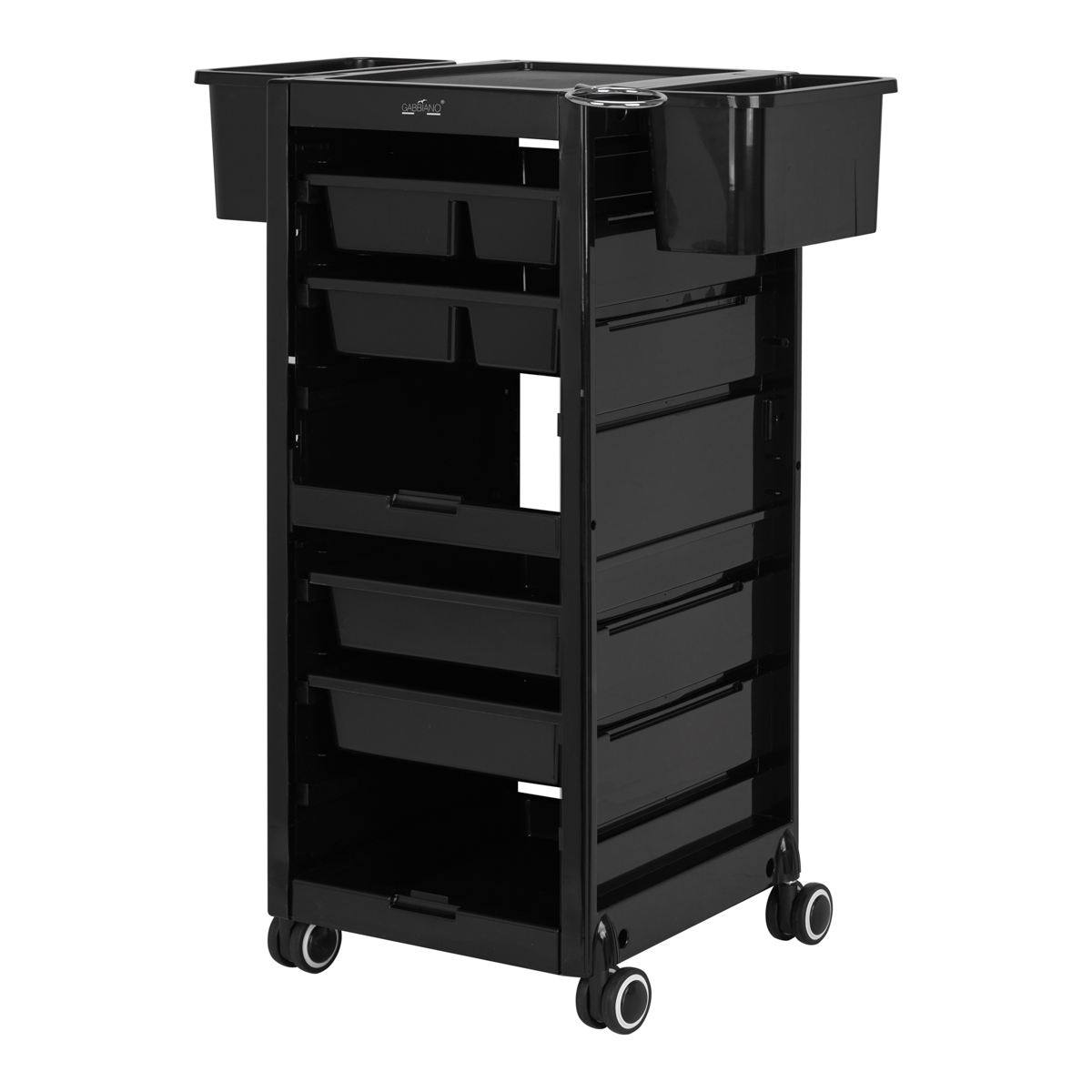 Gabbiano Friseurassistentin 68A schwarz – Ergonomischer Friseurstuhl für Profis