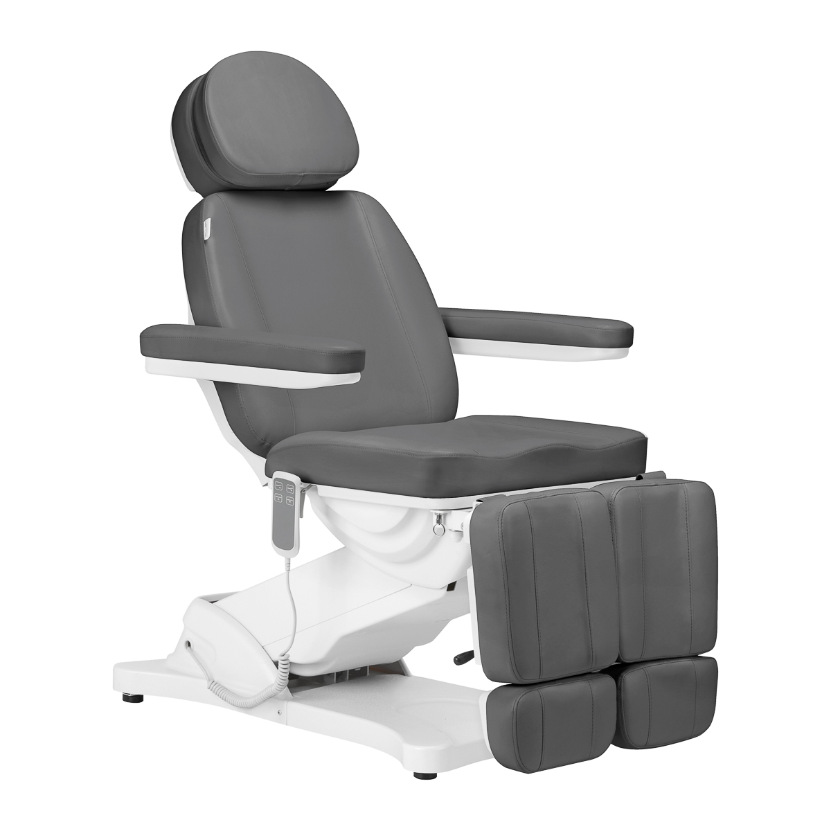 SILLON CLASSIC Elektrische Kosmetikliege mit 2 Pediküromotoren in Grau