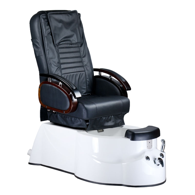Premium Pediküre Wellness-Liege Schwarz mit Massage & Hydroterapie