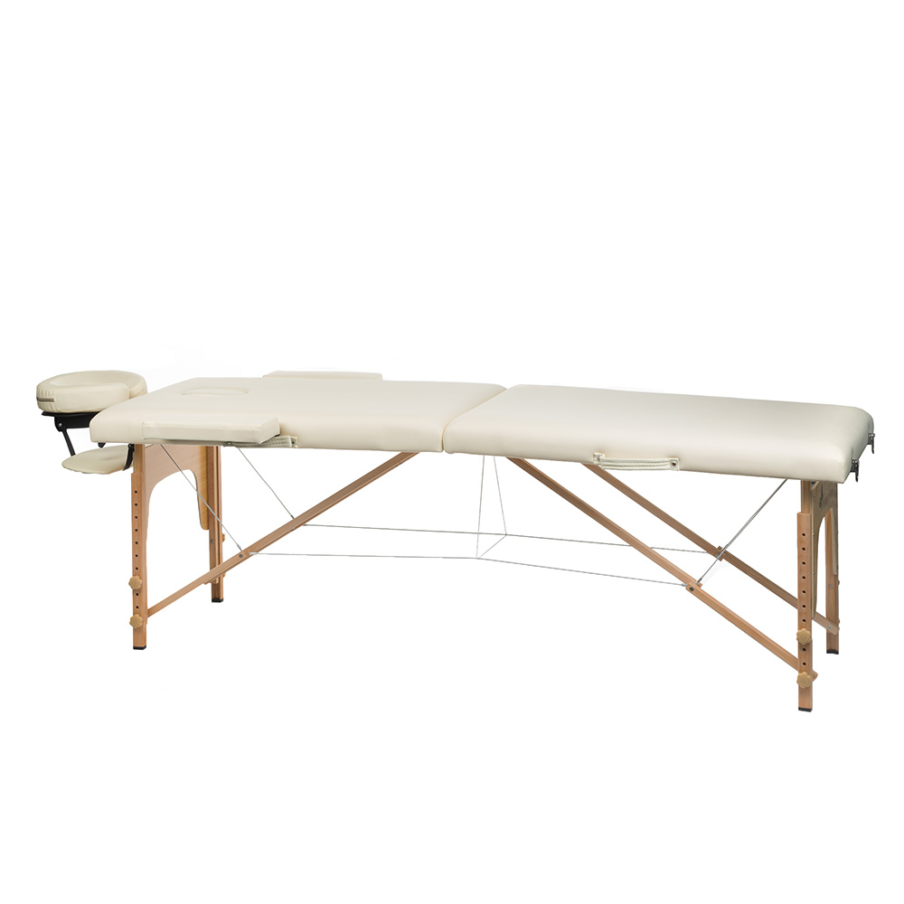 Deluxe Salon Massageliege Klappbar Creme - Professionelle Wellnessliege