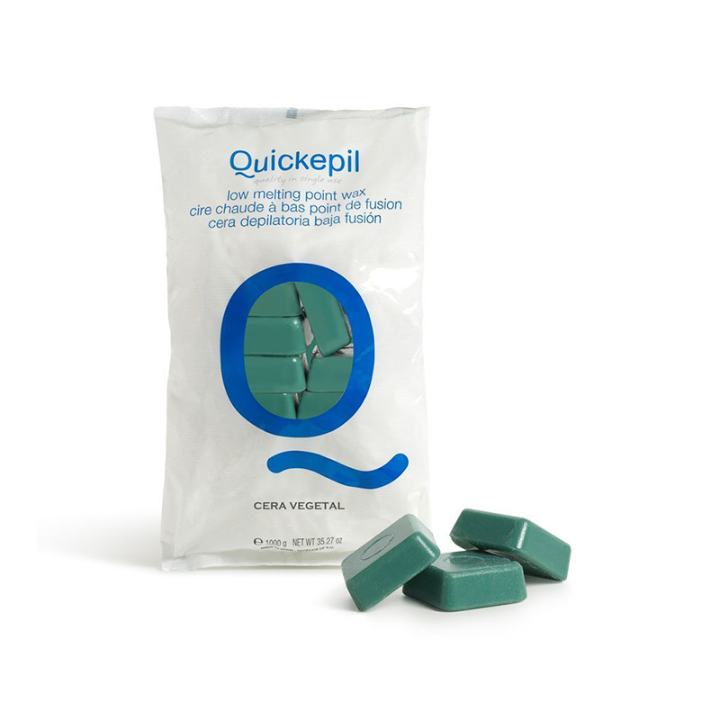 Quickepil hartwachs ohne streifen zur haarentfernung 1kg grün 