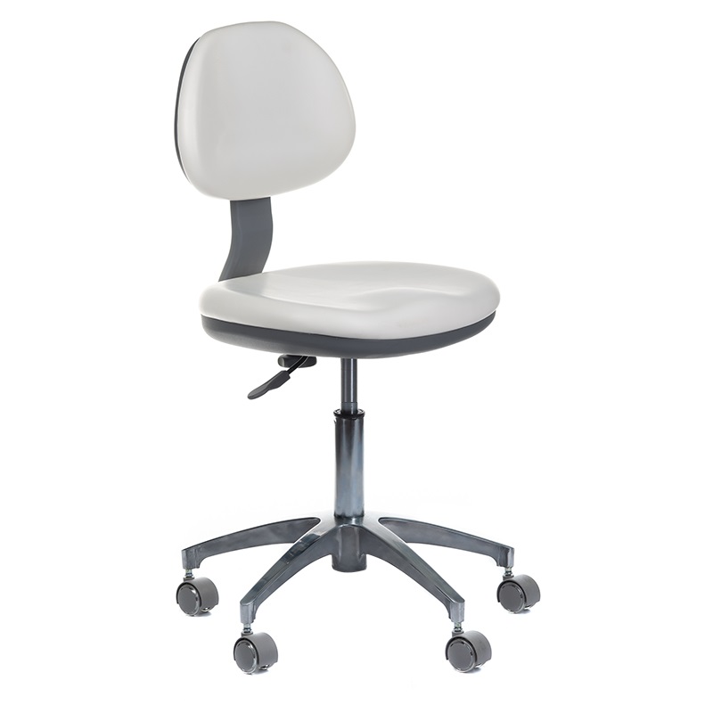 Ergonomischer Arbeitshocker Weiß - höhenverstellbarer Friseurhocker