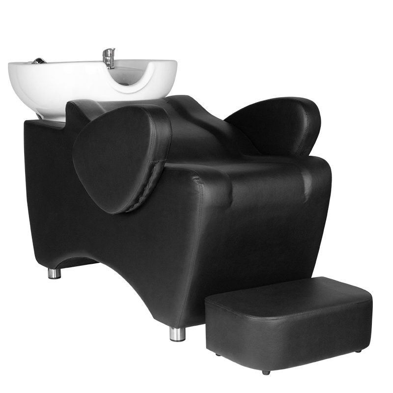 Hair System Friseur-Waschbecken HSB46 in Schwarz – Professionelles Waschbecken für Salons