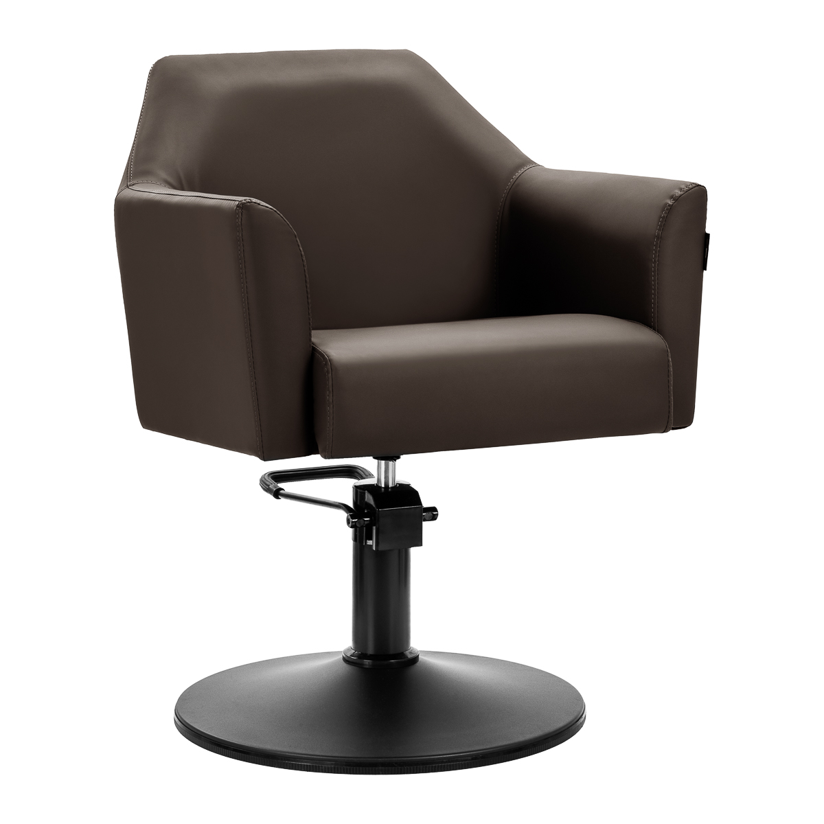 Gabbiano Friseurstuhl Davos in Braun - Ergonomischer Premium-Frisörstuhl