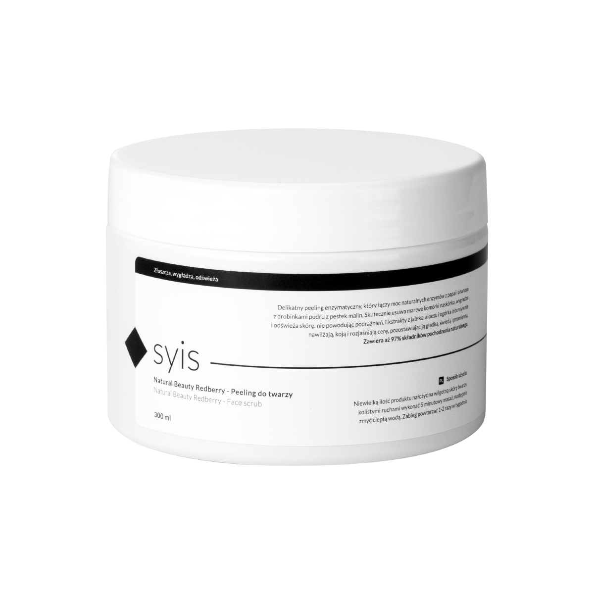 SYIS Natural Beauty Redberry Gesichtspeeling 300ml - Sanftes Fruchtsäure-Peeling für strahlende Haut
