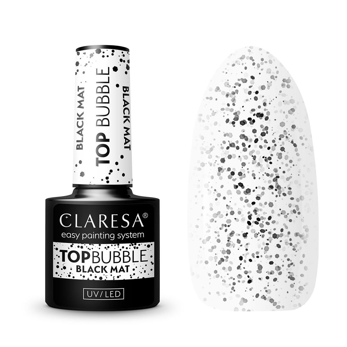 Claresa Top Bubble Schwarz Matt Überlack - 5g
