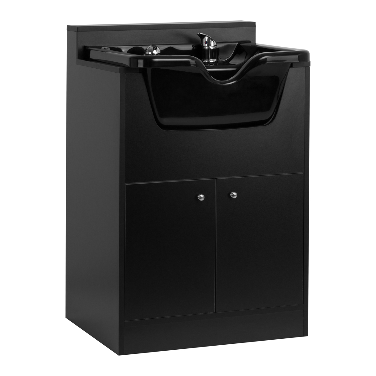 GABBIANO Barber Waschstation BB06 - Professionelle Friseurstuhl-Waschanlage Schwarz