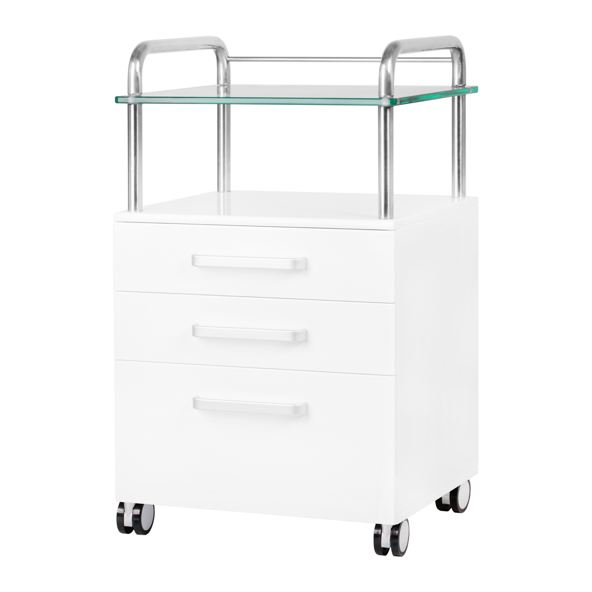 Kosmetikwagen 6053 Weiß - Profi-Trolley für Friseur & Kosmetik